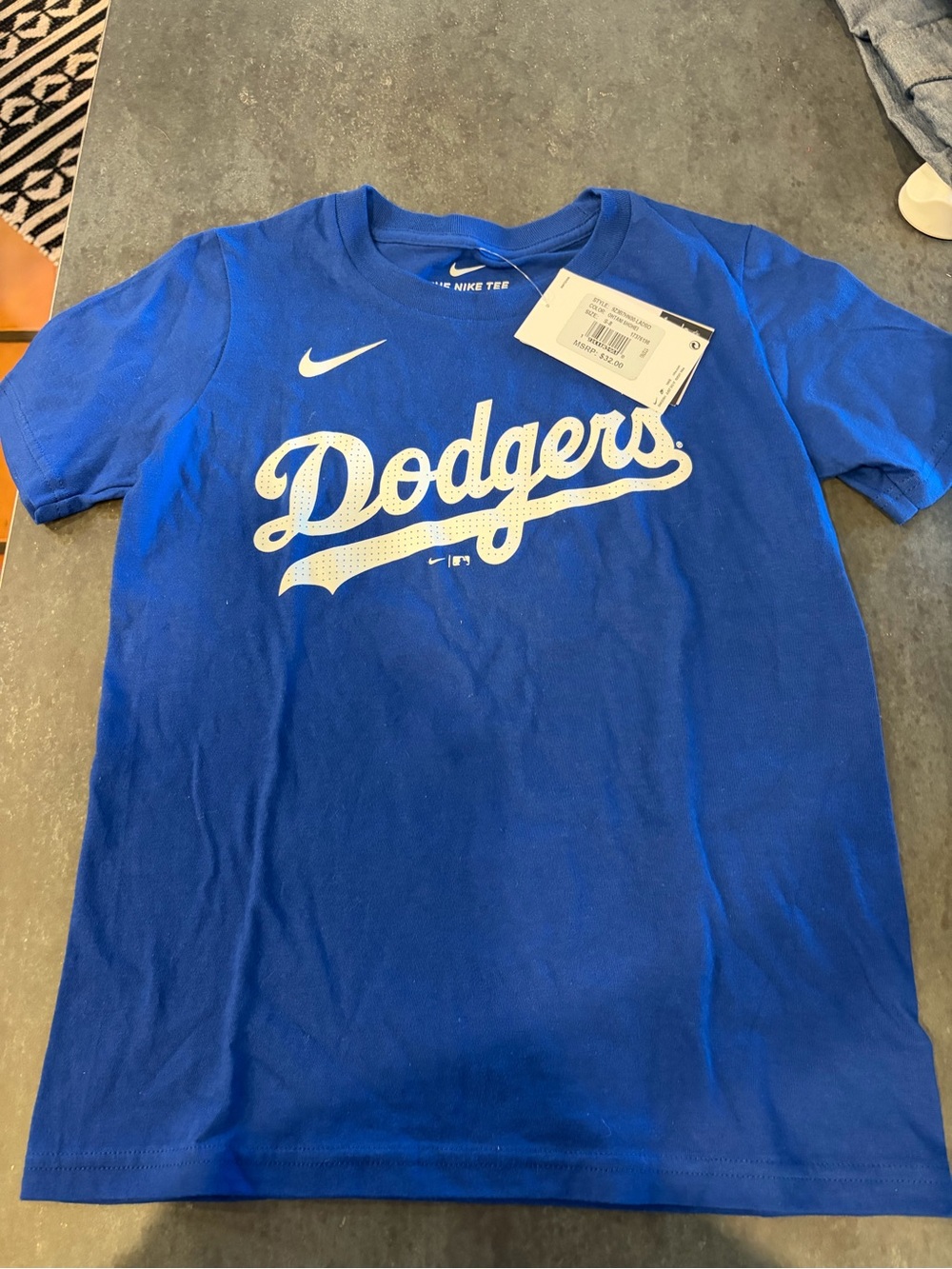 Nike Blue Dodgers Logo Youth Shirt
